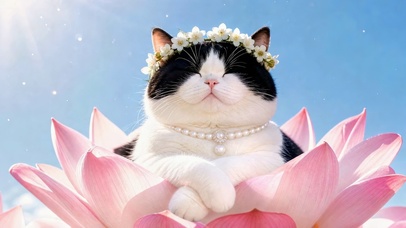 荷间奶牛猫