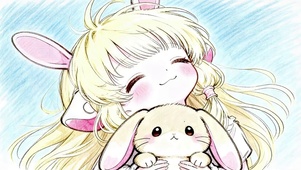 女孩和她的小兔