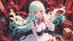 枫叶秋少女