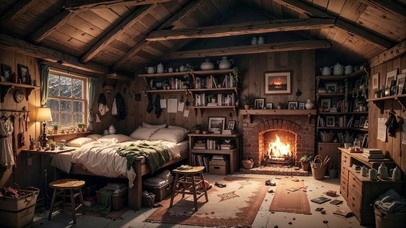 【雪景】温暖的木屋