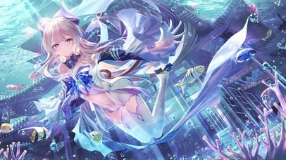 4K唯美水中少女