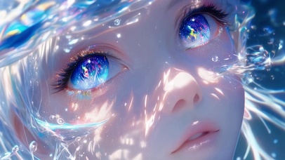 水下眼睛里有星星
