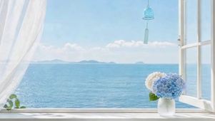 蓝海绣球风铃