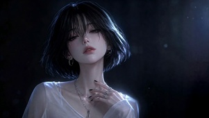 暗调氛围感短发酷飒美少女