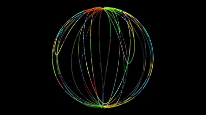 五彩滨纷粒子线条球
