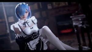 女仆雷姆 COS 短发和长发版