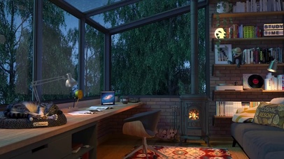 天台书房雨声学习