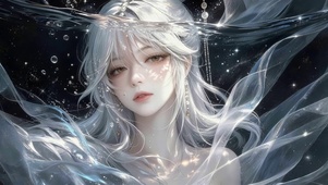 治愈可爱水中女孩