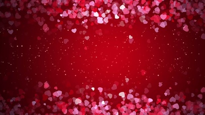 唯美红色白色爱心粒子