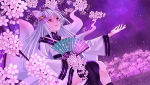 樱花下的九尾狐