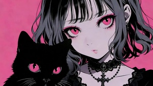 黑猫与女孩