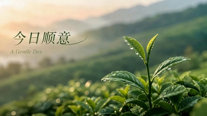 今日顺意 清新茶园晨景