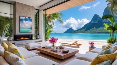 海天间的度假客厅