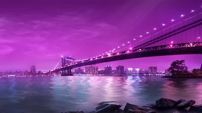 4K唯美夜景桥