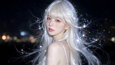 4k纯欲银发回眸少女
