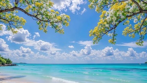 护眼碧蓝海景