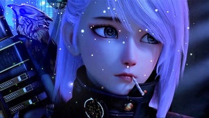 紫发少女