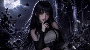月下暗夜少女