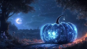 夜幕星空水晶万圣南瓜