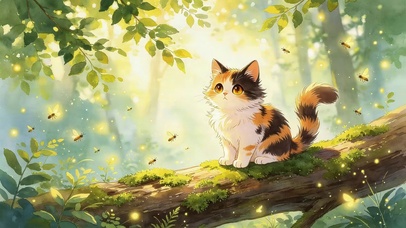 林中的猫咪