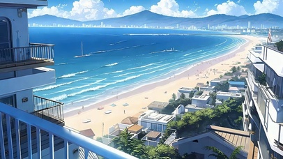 海景白云