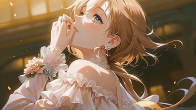 金发轻奢少女・暖光中的优雅时刻