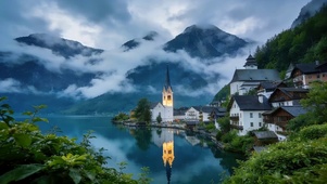 青山湖边小镇