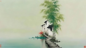 4K 极简小景 雨碎江南