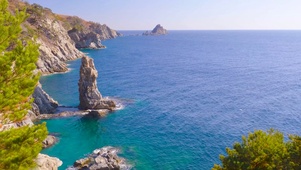 4K海岸礁石