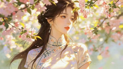 古韵樱花女孩
