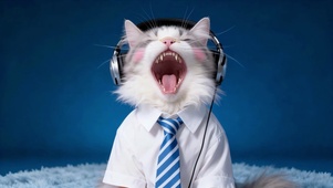 上班打工人猫咪日常打瞌睡的萌态