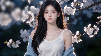 晨曦樱花少女
