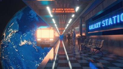 繁忙的太空站台