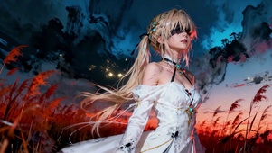 墨烬盲姬：芦苇荡的奇幻华裳少女