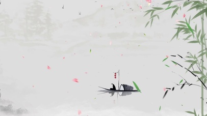 中国风山水画梅兰竹菊