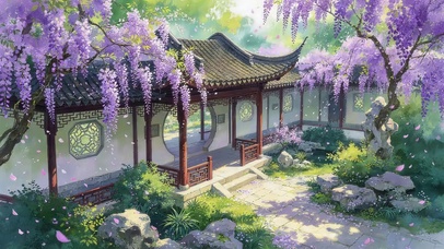 紫藤花故园