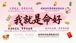 我就是命好 招财好运励志壁纸