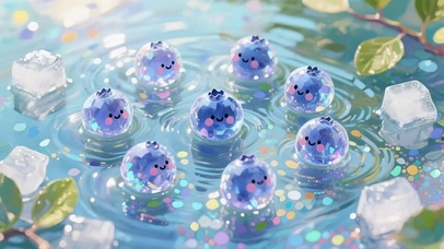 小清新水晶蓝莓