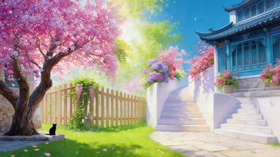 唯美的樱花树