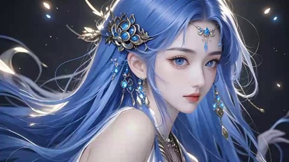 蓝发魅影