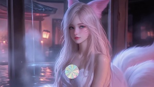可爱猫耳朵女孩
