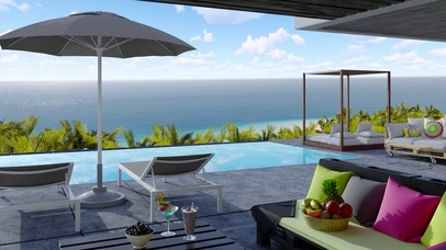 休闲的别墅海景度假