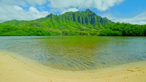 夏日高山湖