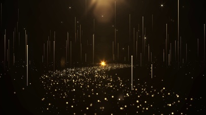 4k典雅金色河流粒子