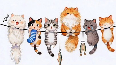 萌趣小猫的夏天