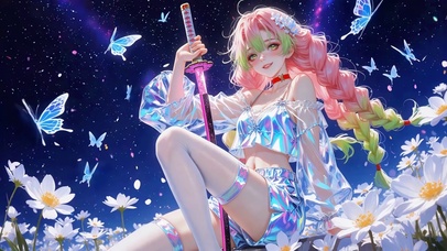 持剑炫彩少女甘露寺蜜璃