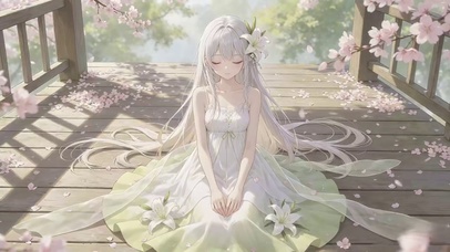 春风栖于花枝，百合相伴