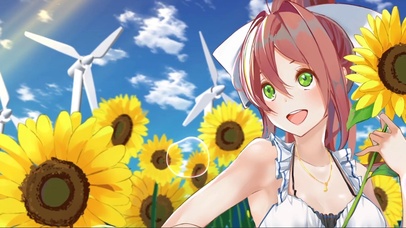 唯美向日葵气泡少女