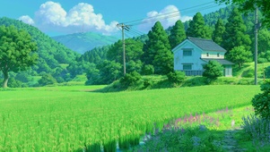绿色稻田美景