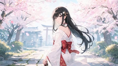 樱花和服少女